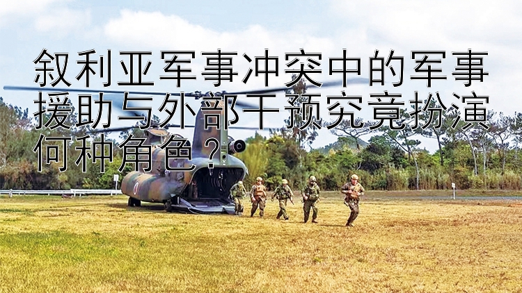 敘利亞軍事沖突中的軍事援助與外部干預(yù)究竟扮演何種角色？